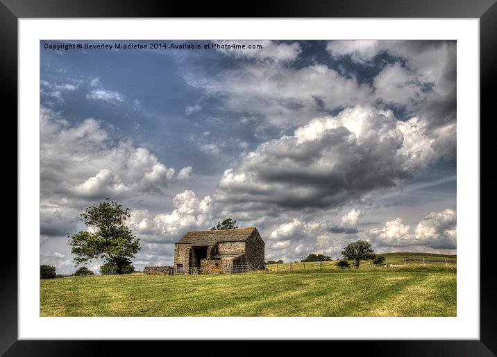 Barn in the Clouds Framed Mounted Print by Beverley Middleton