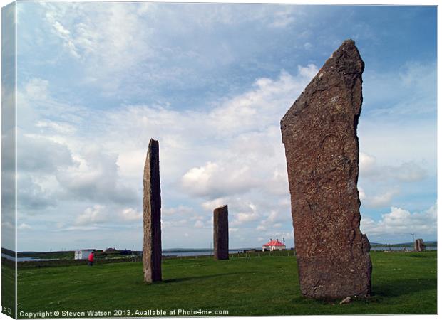 The Stones of Stenness Canvas Print by Steven Watson