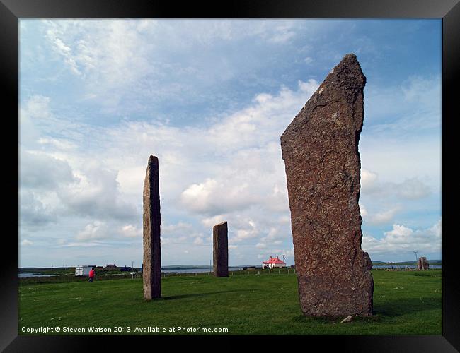 The Stones of Stenness Framed Print by Steven Watson