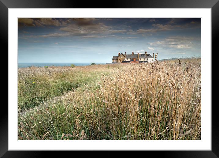 Clifftop houses at Weybourne Framed Mounted Print by Stephen Mole