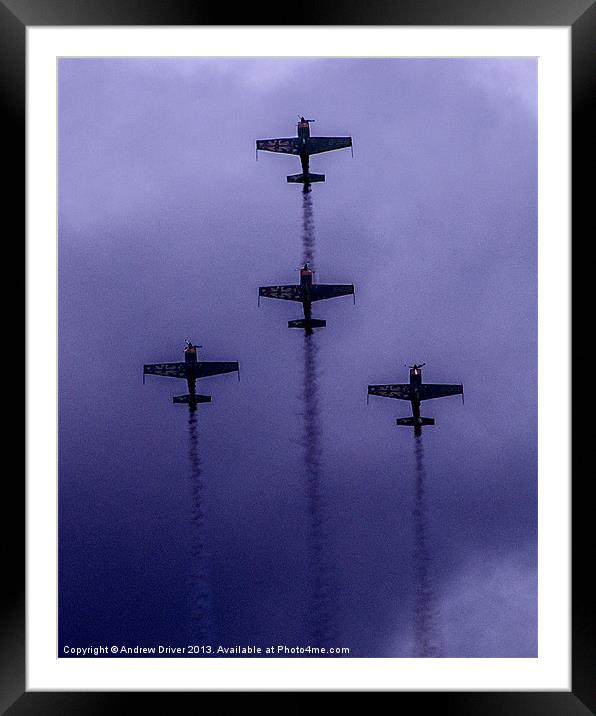 Blades and clouds Framed Mounted Print by Andrew Driver