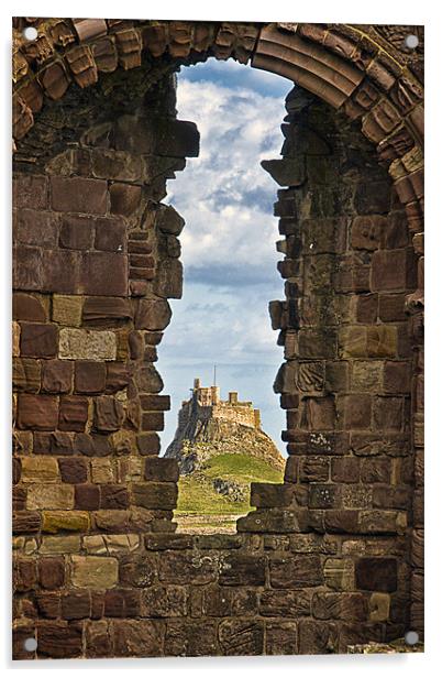 Lindisfarne, Castle, Holy Island, Acrylic by Rick Parrott