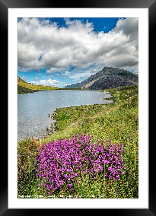 Idwal Lake Wales Framed Mounted Print by Adrian Evans