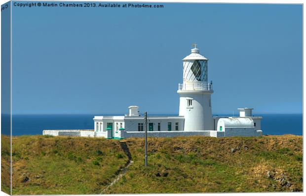 Strumble Head Lighthouse Canvas Print by Martin Chambers