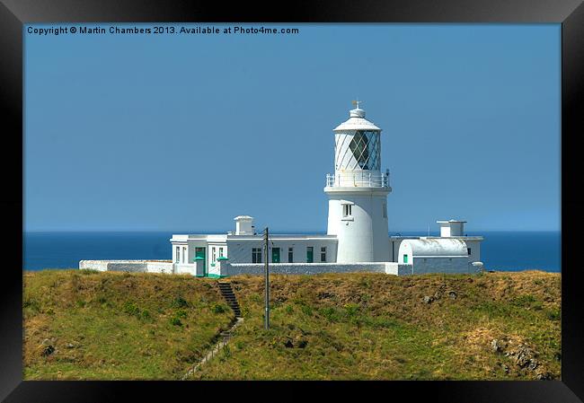 Strumble Head Lighthouse Framed Print by Martin Chambers