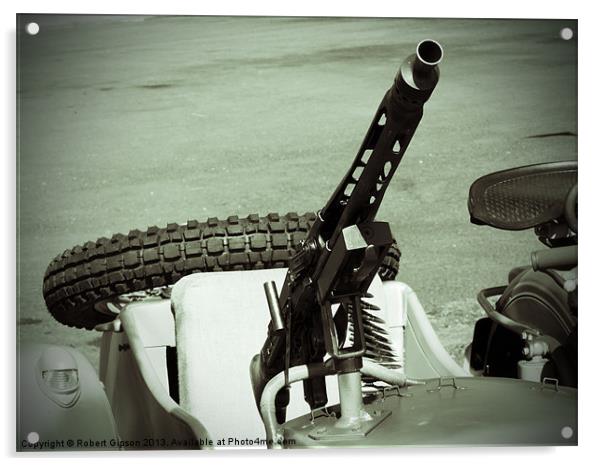 Motorcycle gun Acrylic by Robert Gipson