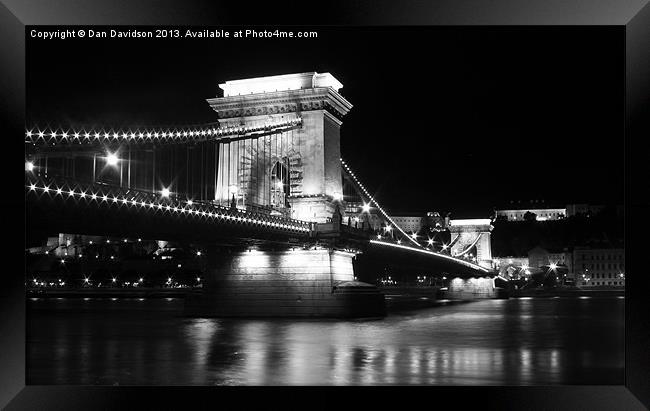 Budapest Chain Bridge Framed Print by Dan Davidson