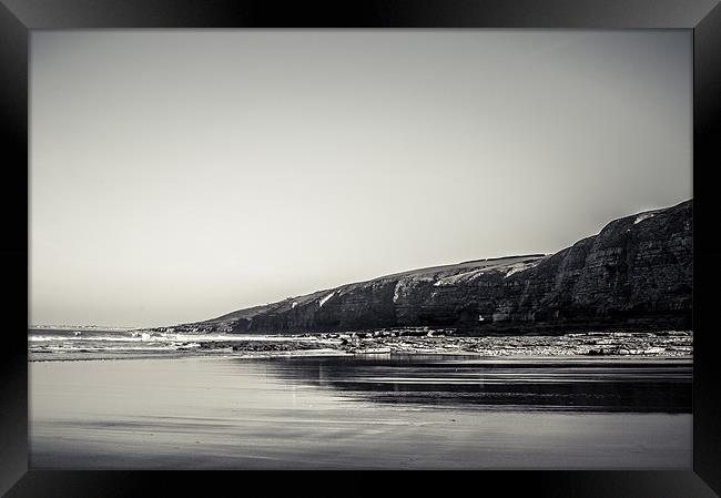 Southerndown Beach Framed Print by lee wilce