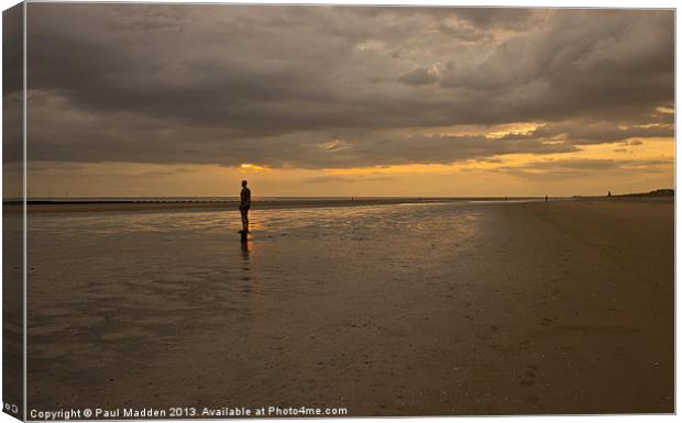 Crosby beach after the storm Canvas Print by Paul Madden