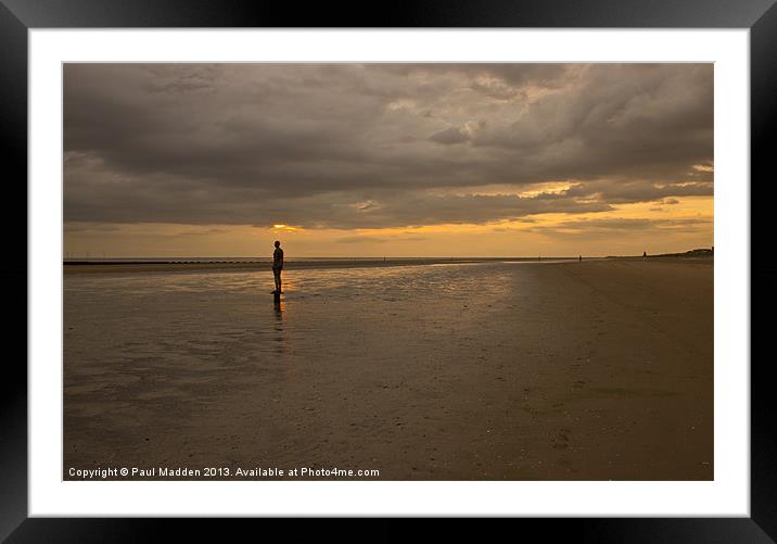 Crosby beach after the storm Framed Mounted Print by Paul Madden
