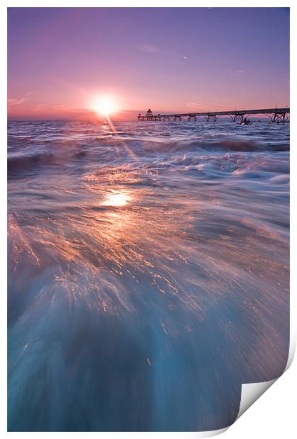 Glistening under the sunset Print by mike Davies