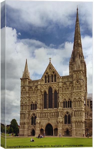 Salisbury Cathedral Canvas Print by Carole-Anne Fooks