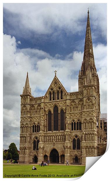 Salisbury Cathedral Print by Carole-Anne Fooks