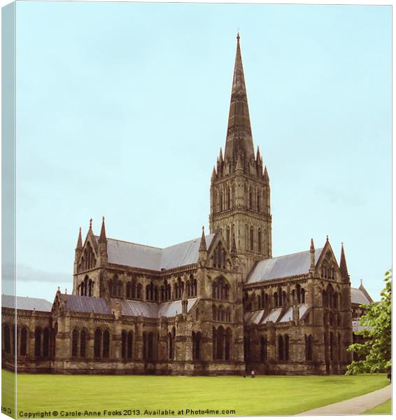 Salisbury Cathedral Canvas Print by Carole-Anne Fooks