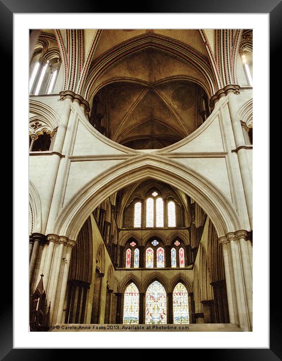 Salisbury Cathedral Interior Framed Mounted Print by Carole-Anne Fooks
