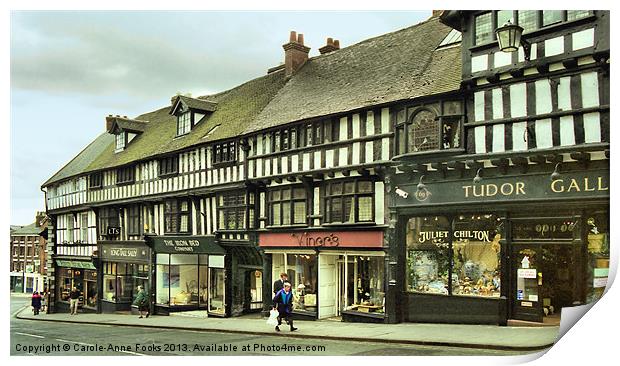 Shrewsbury Streetscape Print by Carole-Anne Fooks