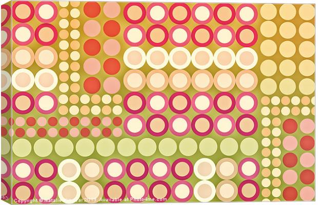 Circles Abstract One Canvas Print by Natalie Kinnear