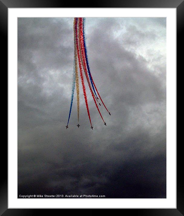 The  Red Arrows 2 Framed Mounted Print by Mike Streeter