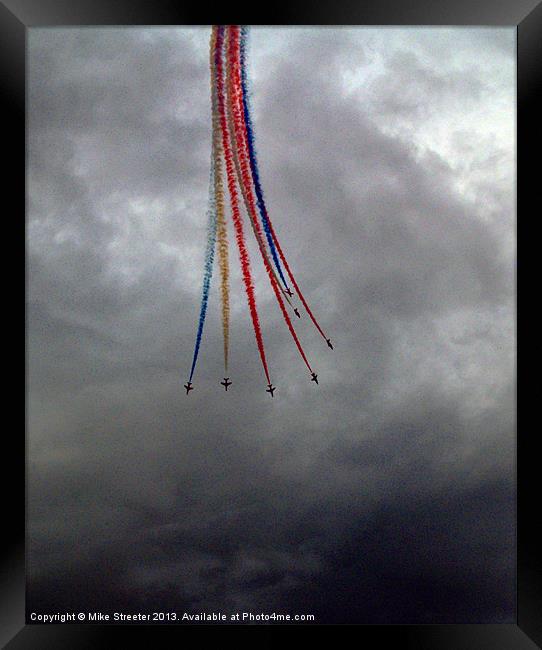 The  Red Arrows 2 Framed Print by Mike Streeter