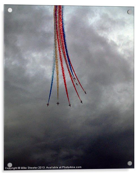 The  Red Arrows 2 Acrylic by Mike Streeter