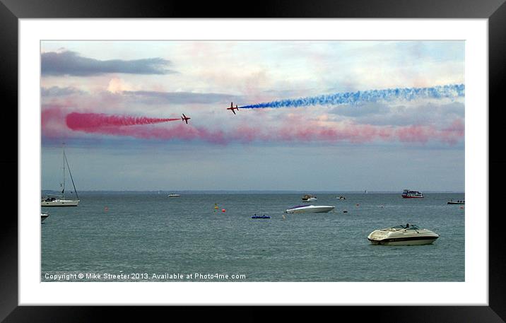 The  Red Arrows 3 Framed Mounted Print by Mike Streeter