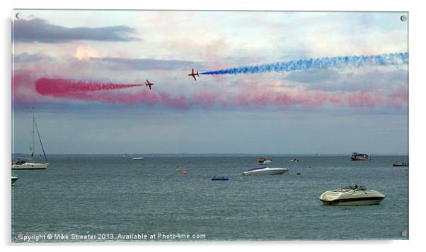 The  Red Arrows 3 Acrylic by Mike Streeter