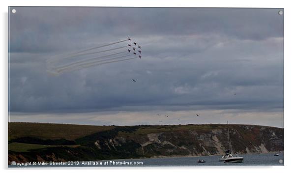 The  Red Arrows 4 Acrylic by Mike Streeter