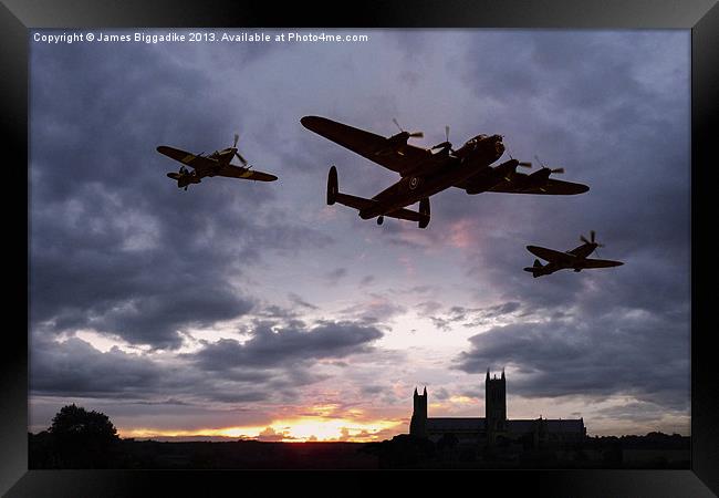 Memorial Sunset Framed Print by J Biggadike