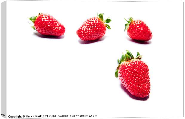 Strawberries Canvas Print by Helen Northcott