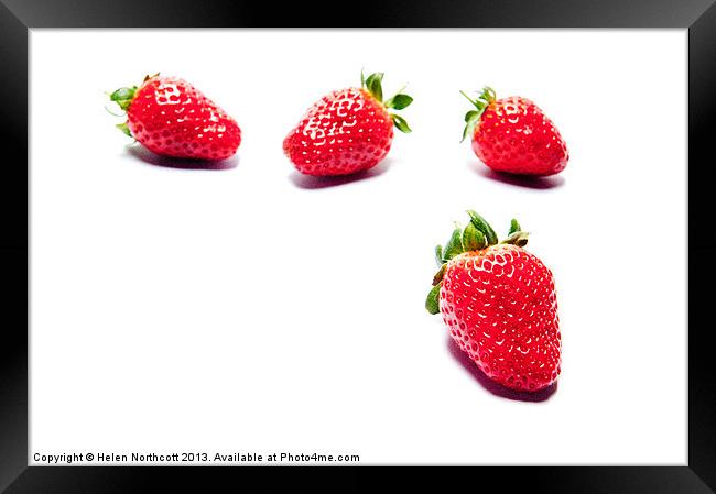 Strawberries Framed Print by Helen Northcott