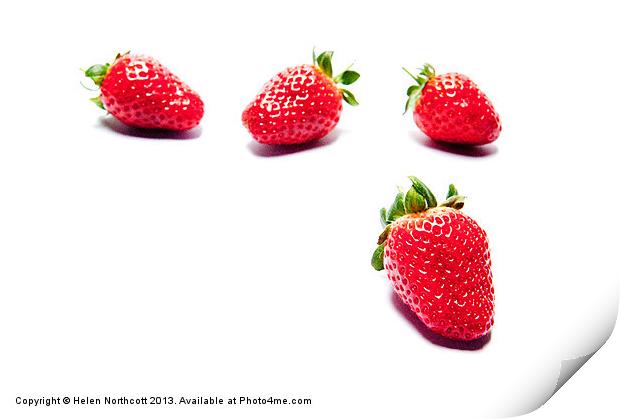 Strawberries Print by Helen Northcott