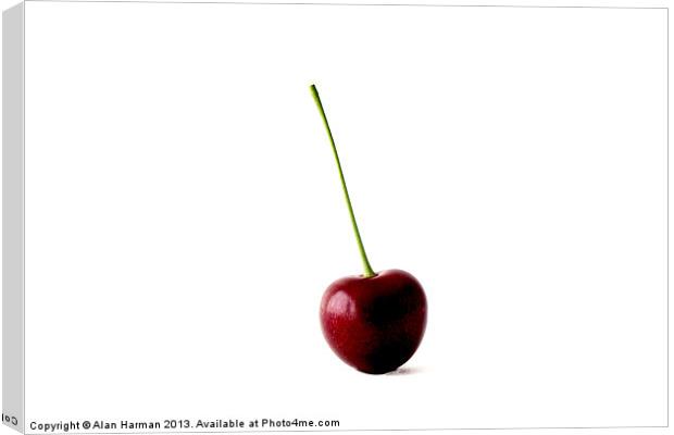 One Sweet Cherry Canvas Print by Alan Harman