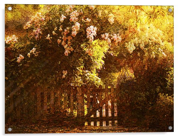 English country garden Acrylic by Dawn Cox
