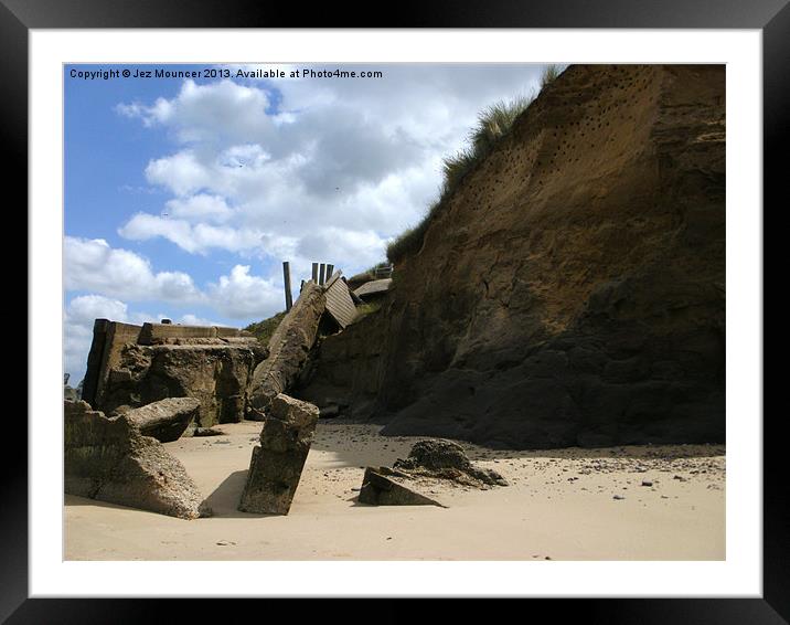 Old Ramp at Happisburgh Jul 2010 Framed Mounted Print by Jez Mouncer