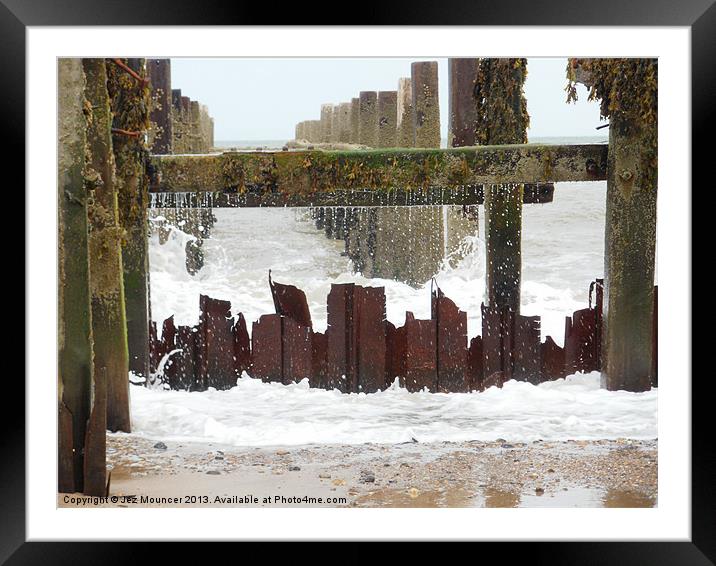 Sea Washes Over Framed Mounted Print by Jez Mouncer