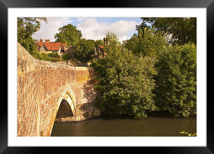 Bridge at Penshurst place kent Framed Mounted Print by Dawn Cox