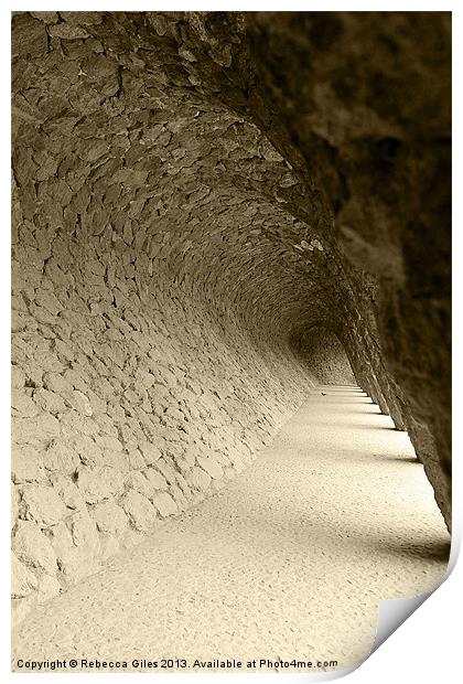 Tunnel to nowhere Print by Rebecca Giles