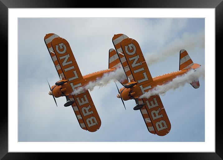 Bretling Biplane Framed Mounted Print by bryan hynd