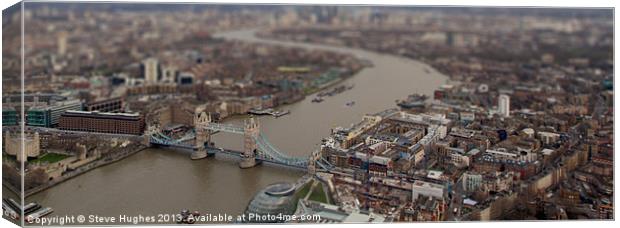 Tower Bridge Tilt Shift Canvas Print by Steve Hughes