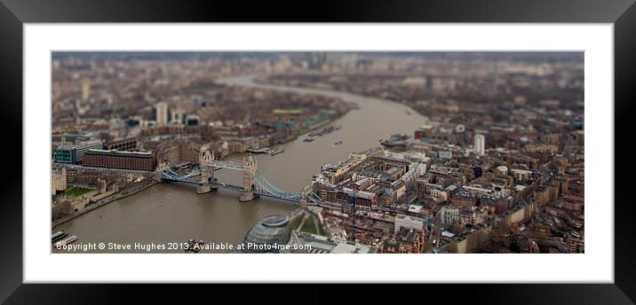 Tower Bridge Tilt Shift Framed Mounted Print by Steve Hughes