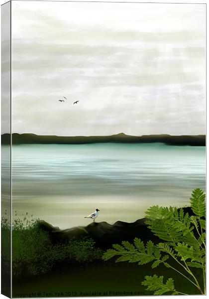 DIGITAL SEASCAPE Canvas Print by Tom York