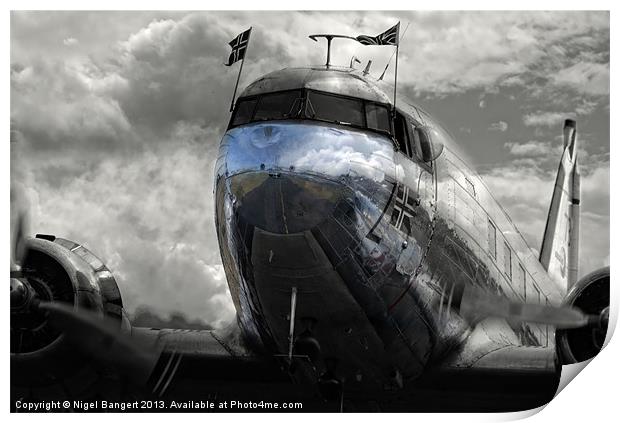 DC-3 Dakota Norway Print by Nigel Bangert