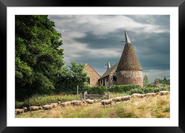 Oast House at Moorden Framed Mounted Print by Stephen Mole