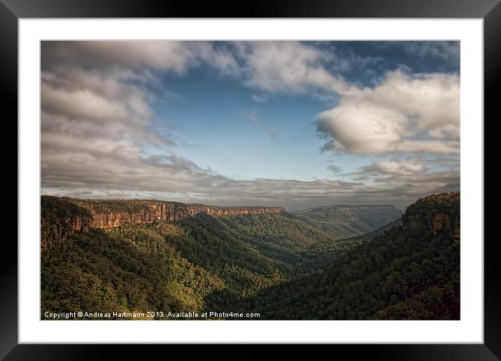 Blue Mountains Framed Mounted Print by Andreas Hartmann