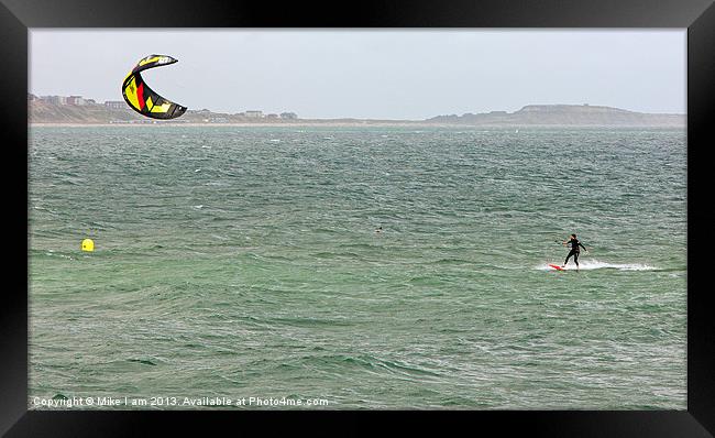 Kite Surfing Framed Print by Thanet Photos