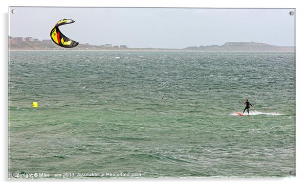 Kite Surfing Acrylic by Thanet Photos