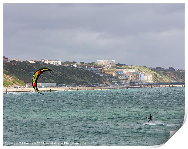 Freestyle Kitesurfing Print by Thanet Photos