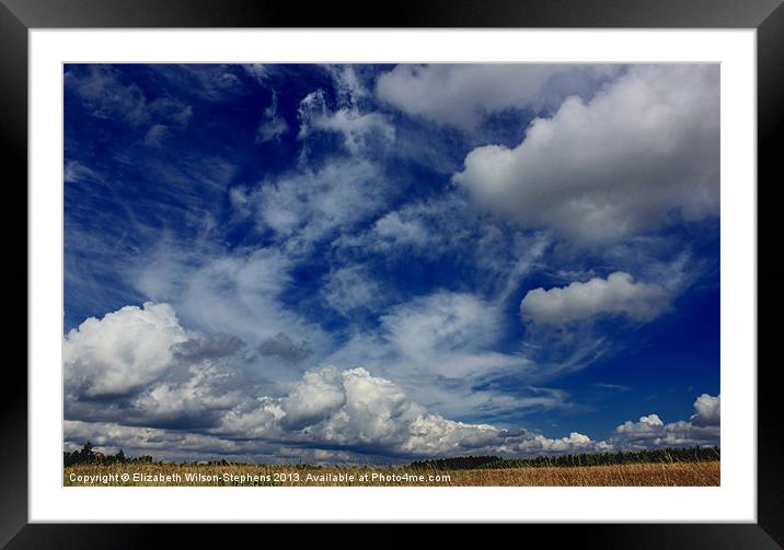 Clouds #1 Framed Mounted Print by Elizabeth Wilson-Stephen
