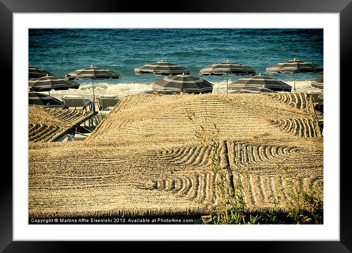 Along the beach Framed Mounted Print by Martine Affre Eisenlohr