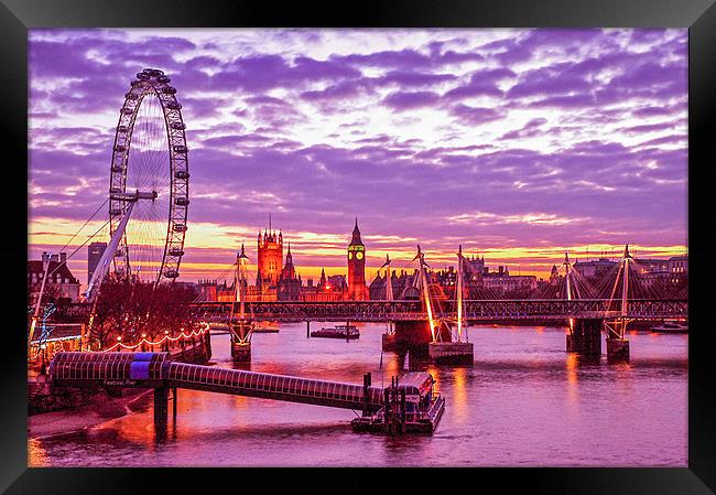 London Eye Framed Print by Jan Venter